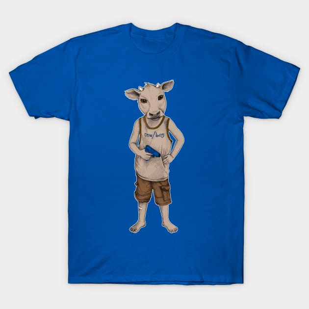 Cow / Boy T-Shirt by micklyn